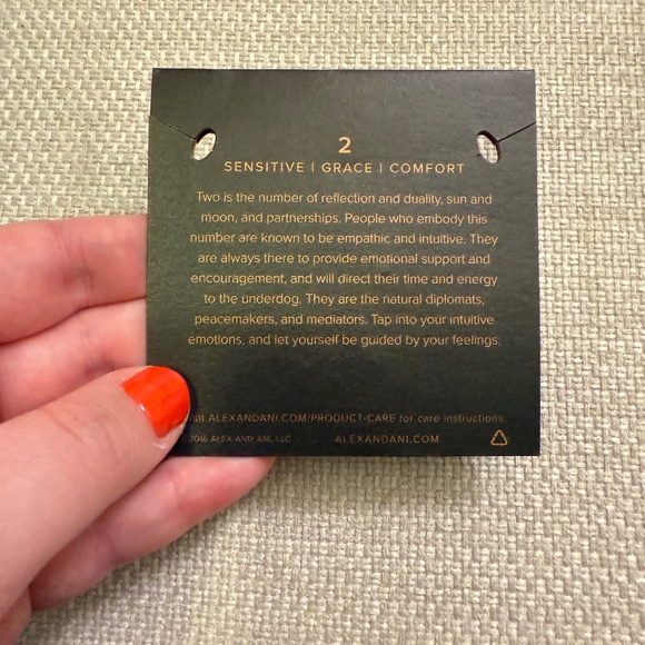 NWT Alex and Ani Numerology Number 2 Silver Bangle Bracelet - Picture 3 of 5